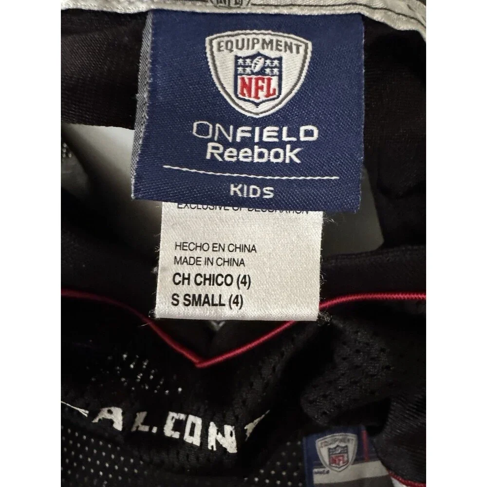 Reebok Atlanta Falcons Matt Ryan #2 Youth Jersey Size 4 Black Red NFL On Field